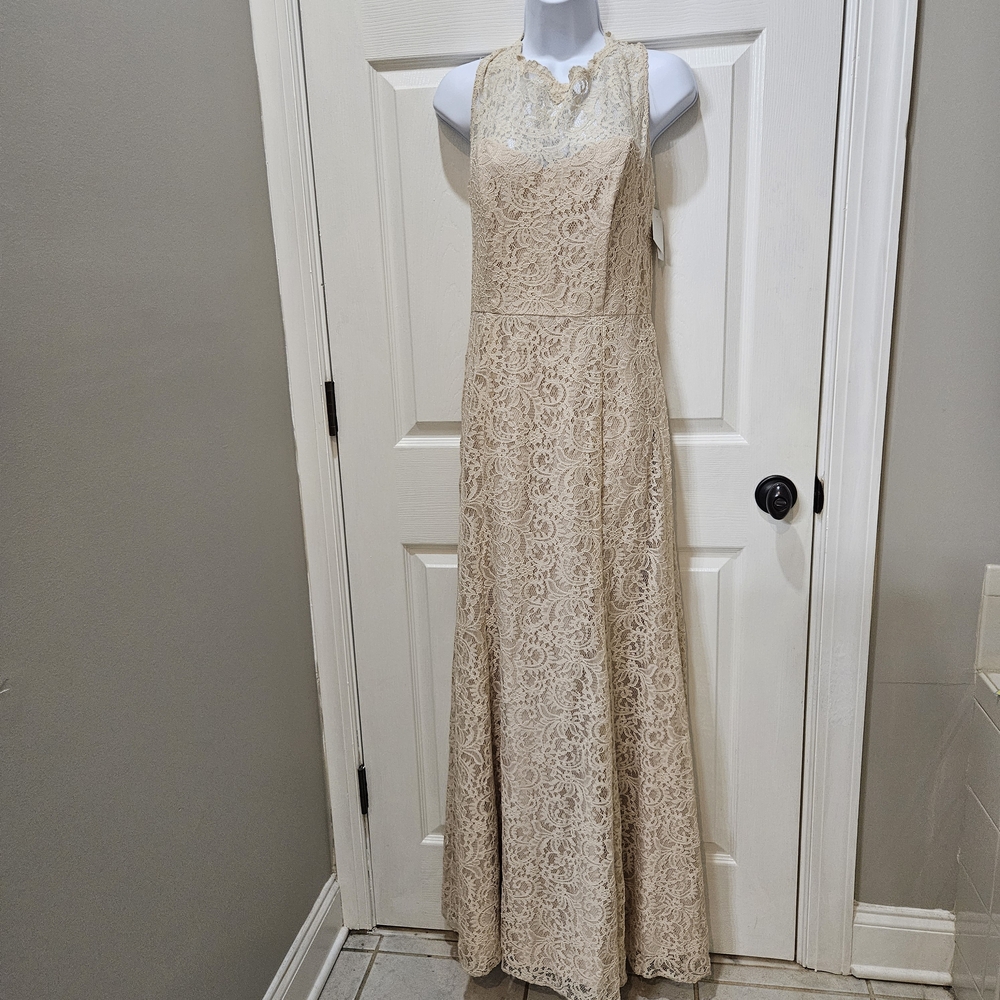 NWT Dessy Collection Vivian Diamond Wedding Bridesmaid 2940 Trumpet Gown Sz 12